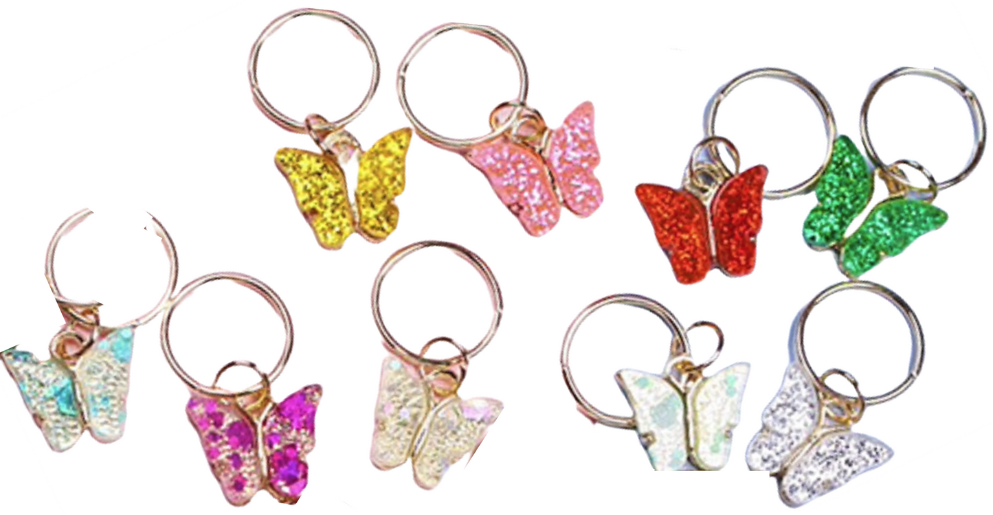 Butterfly Olive Hair Braid Jewellery Charm