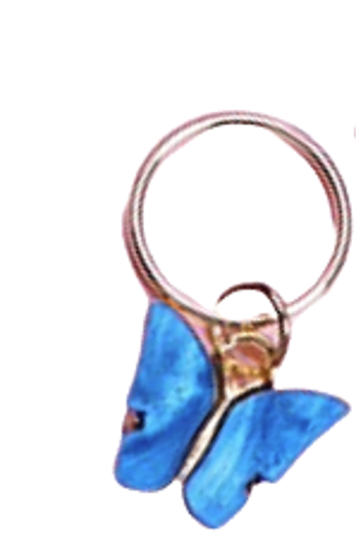 Butterfly Olive Hair Braid Jewellery Charm