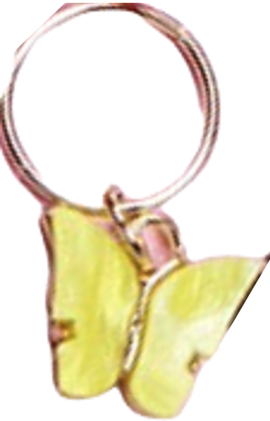 Butterfly Olive Hair Braid Jewellery Charm