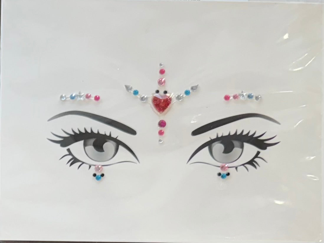 BP: FJ: $9 Face Rhinestone Jewels Sticker Assorted 2