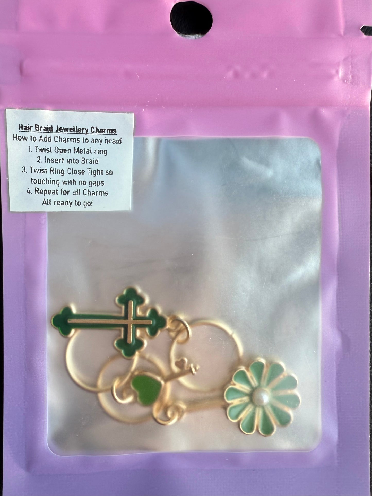 BP: HC: $6 Pack - 3 Hair Braid Jewellery Charms assorted