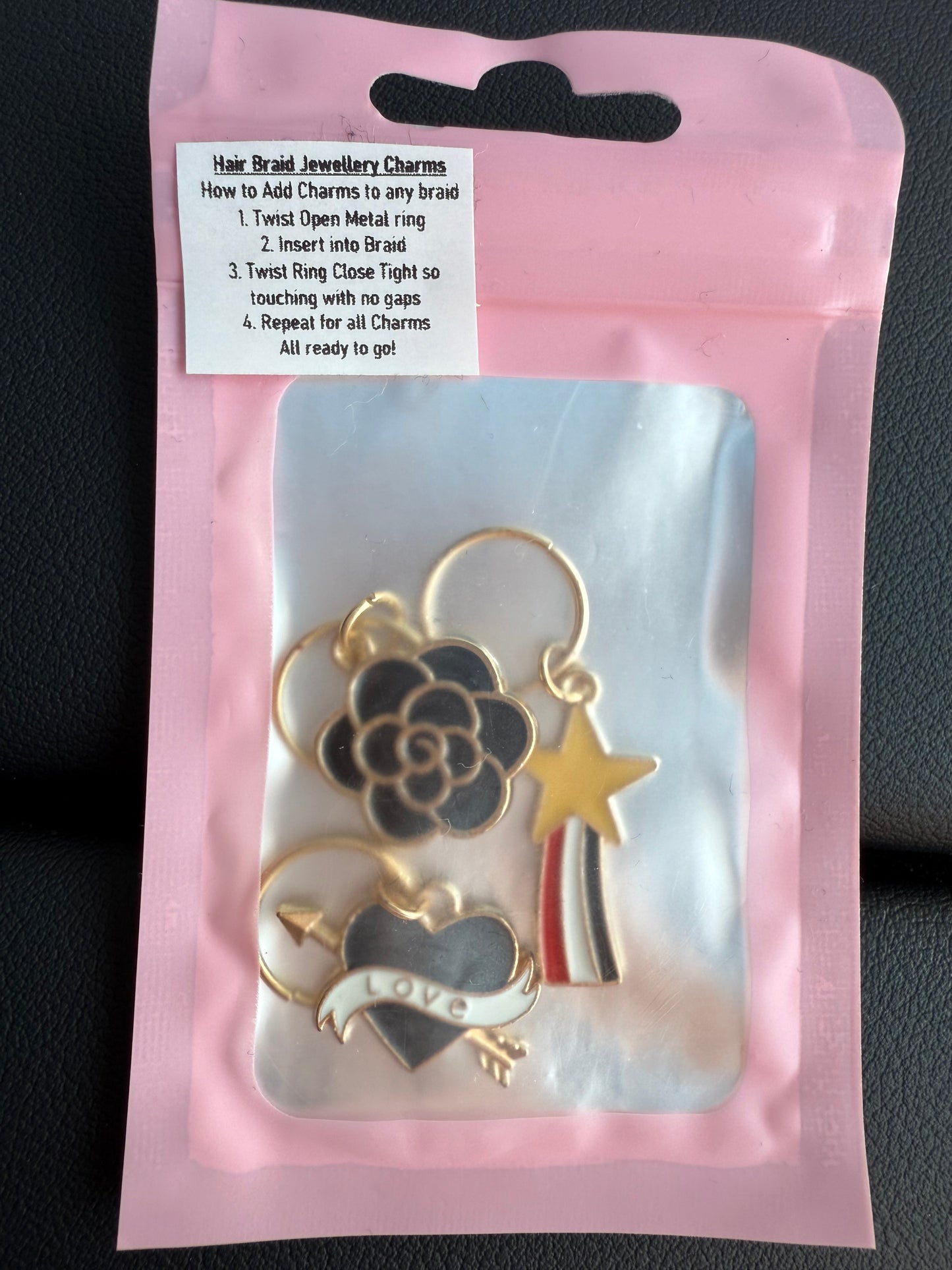 BP: HC: $6 Pack - 3 Hair Braid Jewellery Charms assorted