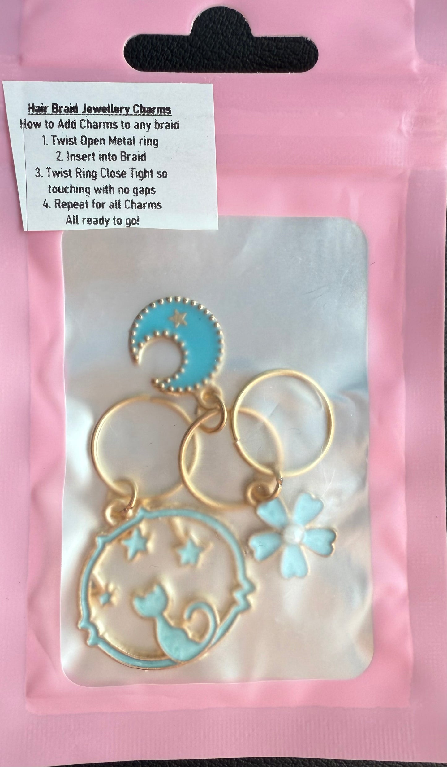 BP: HC: $6 Pack - 3 Hair Braid Jewellery Charms assorted