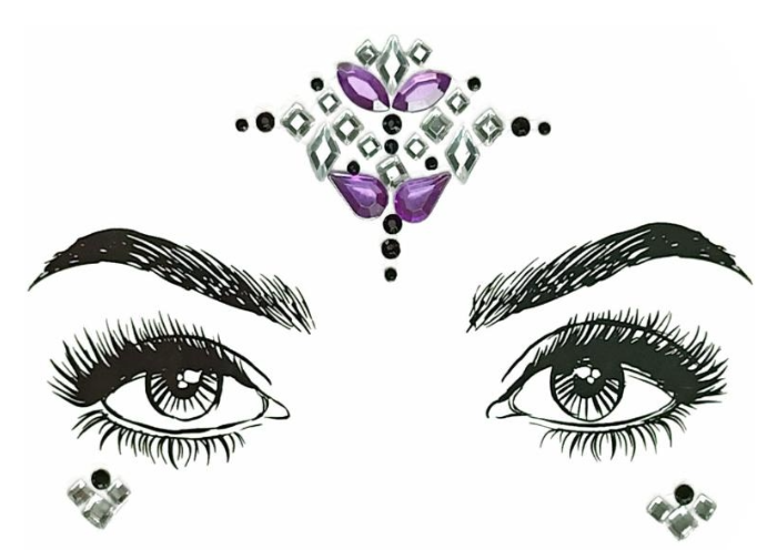 BP: FJ: $9 Face Rhinestone Jewels Sticker Assorted