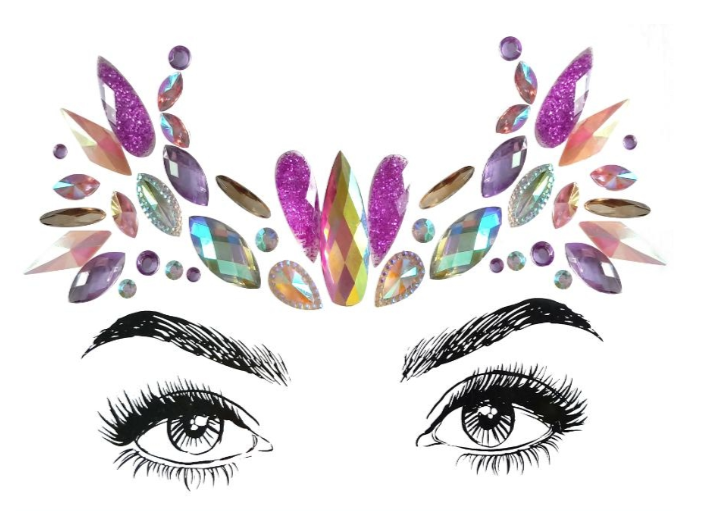 BP: FJ: $9 Face Rhinestone Jewels Sticker Assorted