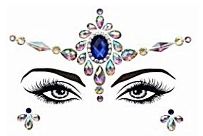 BP: FJ: $9 Face Rhinestone Jewels Sticker Assorted