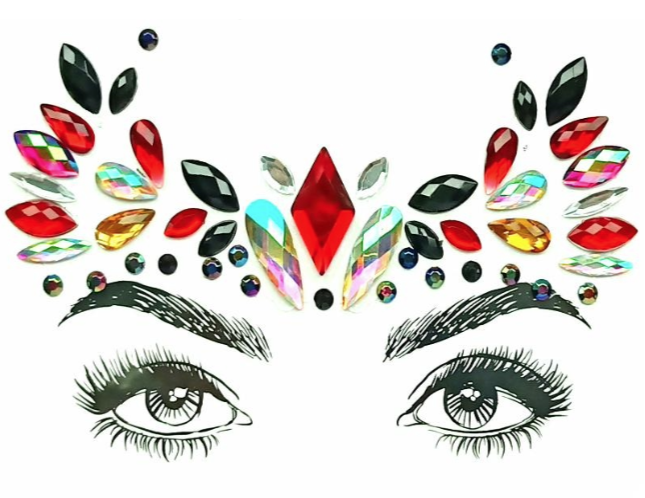 BP: FJ: $9 Face Rhinestone Jewels Sticker Assorted