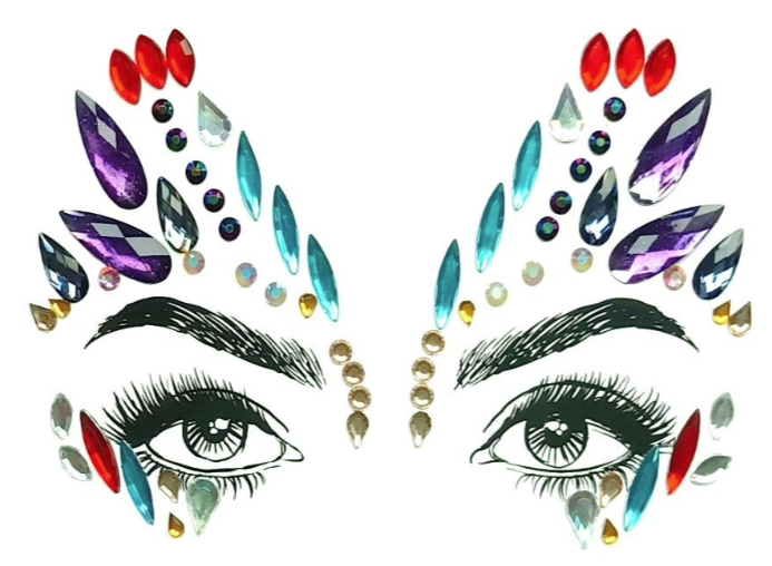 BP: FJ: $9 Face Rhinestone Jewels Sticker Assorted