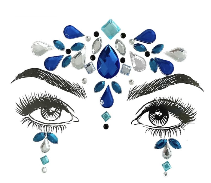 BP: FJ: $9 Face Rhinestone Jewels Sticker Assorted