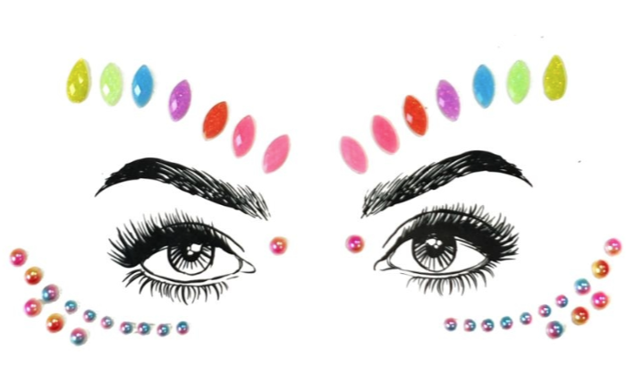 BP: FJ: $9 Face Rhinestone Jewels Sticker Assorted 2