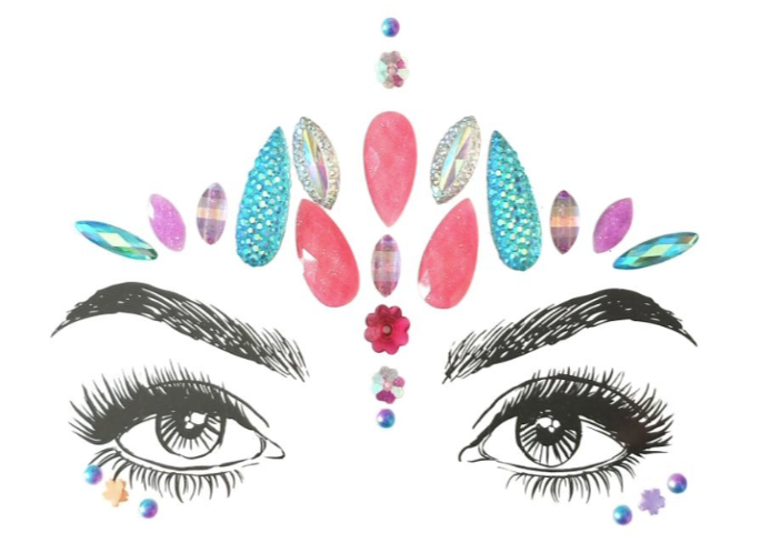 BP: FJ: $9 Face Rhinestone Jewels Sticker Assorted