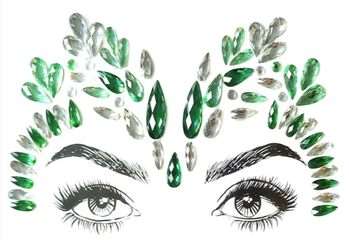 BP: FJ: $9 Face Rhinestone Jewels Sticker Assorted