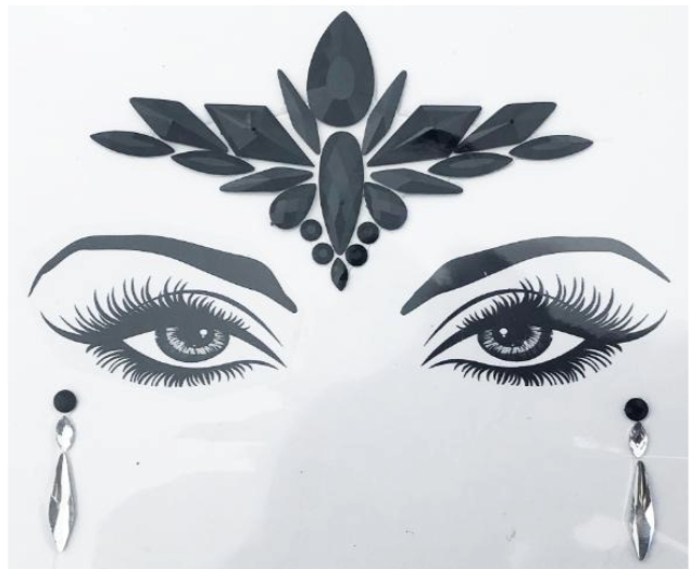 BP: FJ: $9 Face Rhinestone Jewels Sticker Assorted