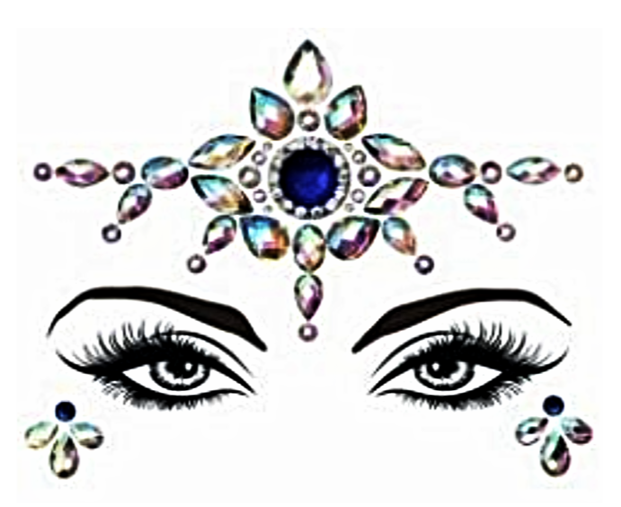 BP: FJ: $9 Face Rhinestone Jewels Sticker Assorted