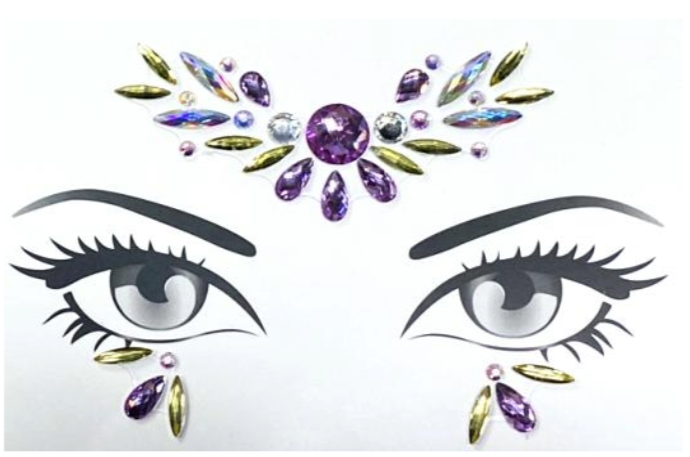 BP: FJ: $9 Face Rhinestone Jewels Sticker Assorted