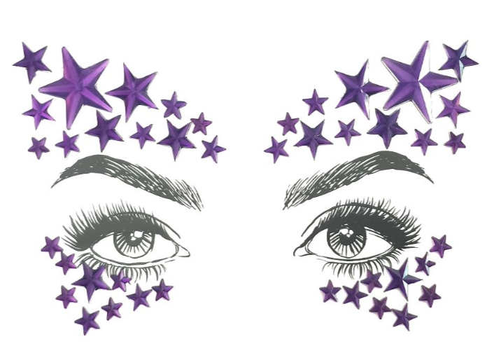 BP: FJ: $9 Face Rhinestone Jewels Sticker Assorted