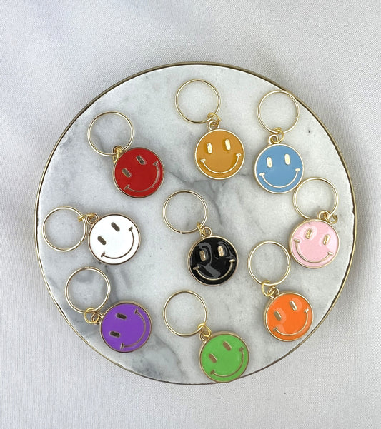 Smiley Face Pate Hair Braid Jewellery Charm